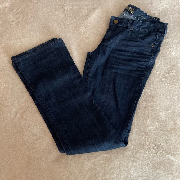 Express Denim “Stella Barely Boot” Blue Jeans - Size 4R - Picture 4 of 15